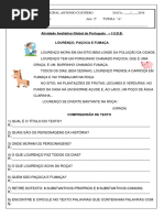 Avaliações I Bimestre 2018 (3º ano do Ensino Fundamental)