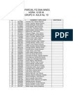 Distribución para Exámenes de Farmacología - Regulares Grupo A - 2018