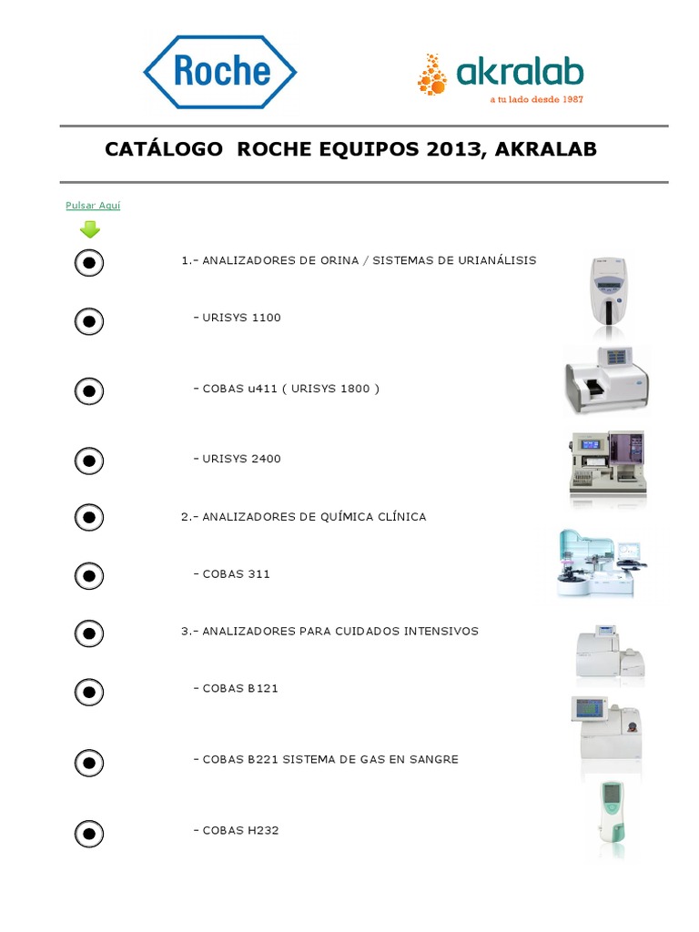 Equipos Roche para Análisis Clínico | PDF | Insuficiencia cardíaca ...