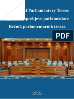 Glossary of Parliamentary Terms, OSCE