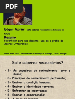 Sete Saberes Necessarios a Educacao Do Futuro