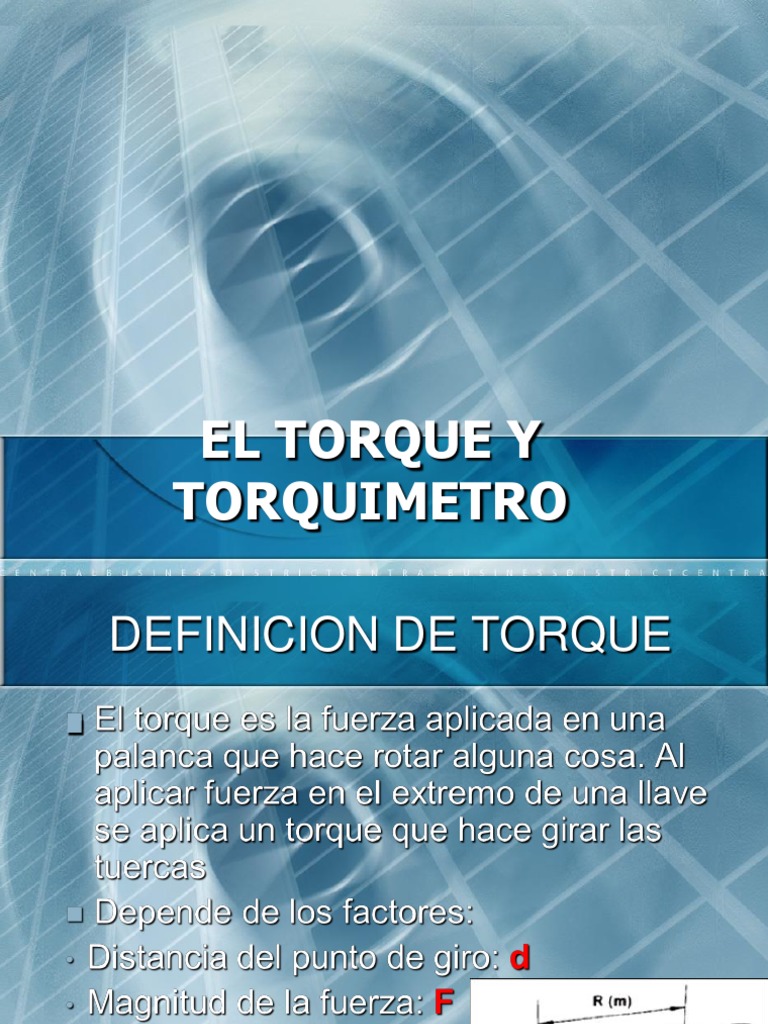 Definición y Tipos de Torquímetros | PDF | Herramientas | Unidades de ...