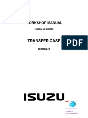 D-Max 2011 Transfer Case Service PDF | Bearing (Mechanical) | Transmission