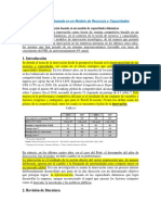 La Innovación Basada en Un Modelo de Recursos y Capacidades