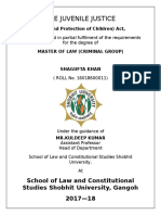 The Juvenile Justice: School of Law and Constitutional Studies Shobhit University, Gangoh 2017-18