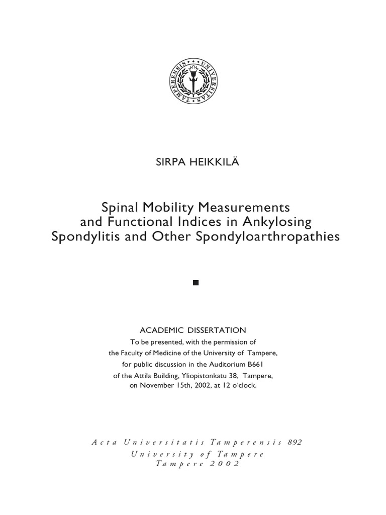 Ankylosing Spondilitis | PDF | Vertebral Column | Physical Therapy