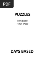 Puzzles: Days Based Floor Based