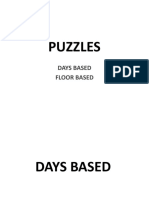 Puzzles: Days Based Floor Based