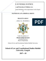 The Juvenile Justice: School of Law and Constitutional Studies Shobhit University, Gangoh 2017-18