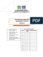 Peperiksaan Semester 1 Matematik Tahun 5 Kertas 2 015/2