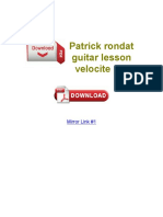 Patrick Rondat Guitar Lesson Velocite PDF