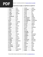 200 Palabras Importantes en Inglés # 5 y Su Significado en Español 5