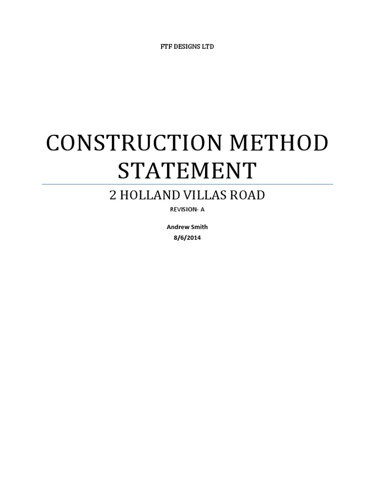 construction method statement.pdf Deep Foundation Basement