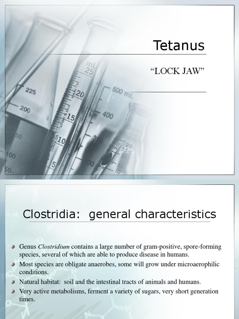 Tetanus: "Lock Jaw" | PDF | Microbiology | Clinical Medicine