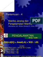 Pertemuan Ke-4 (Matriks Jarang Dan Pengalamatan)