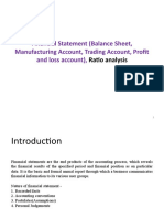 Financial Statement (Balance Sheet, Trading Account, Profit and Loss Account), Ratio Analysis