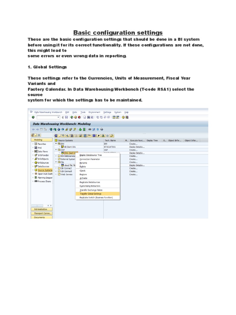 BI System Basic Configuration Guide | PDF | Exchange Rate | Translations