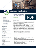 Capstone Headwaters Building Products & Construction Materials M&a Coverage Report - Q1 2018