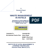 Waste Management in Hotels: A Research Project ON