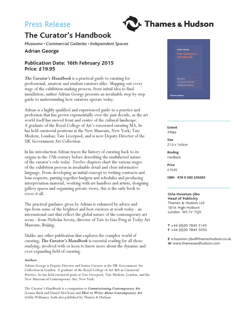 The Curator's Handbook Overview | PDF | Curator | Museum