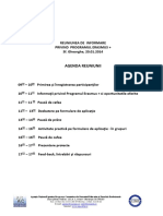 Agenda Reuniune Erasmus Plus