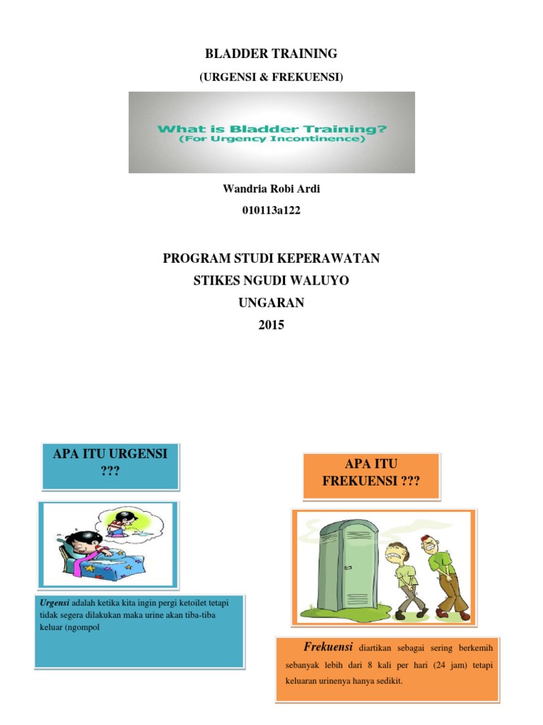 Bladder Training: (Urgensi & Frekuensi) | PDF | Self-Improvement