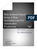 Risk Analysis Report Setup A New Assembly Line For Automotive Production