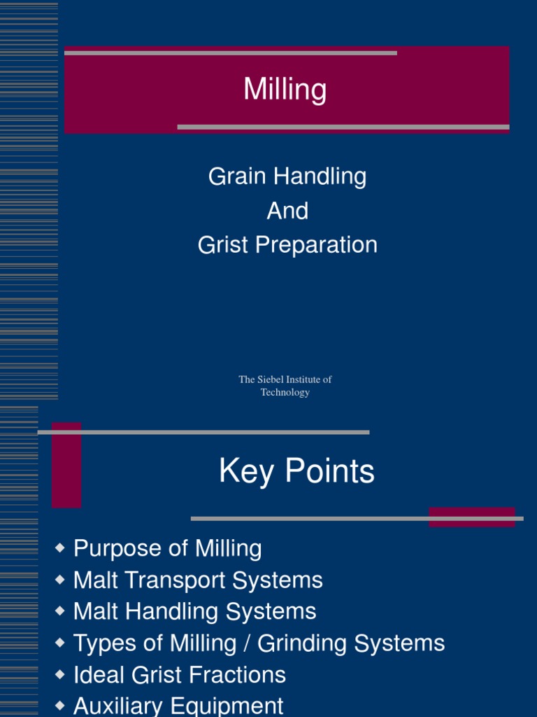 Milling PDF Brewing Brewery