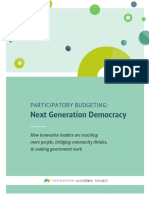 Next Generation Democracy: Participatory Budgeting