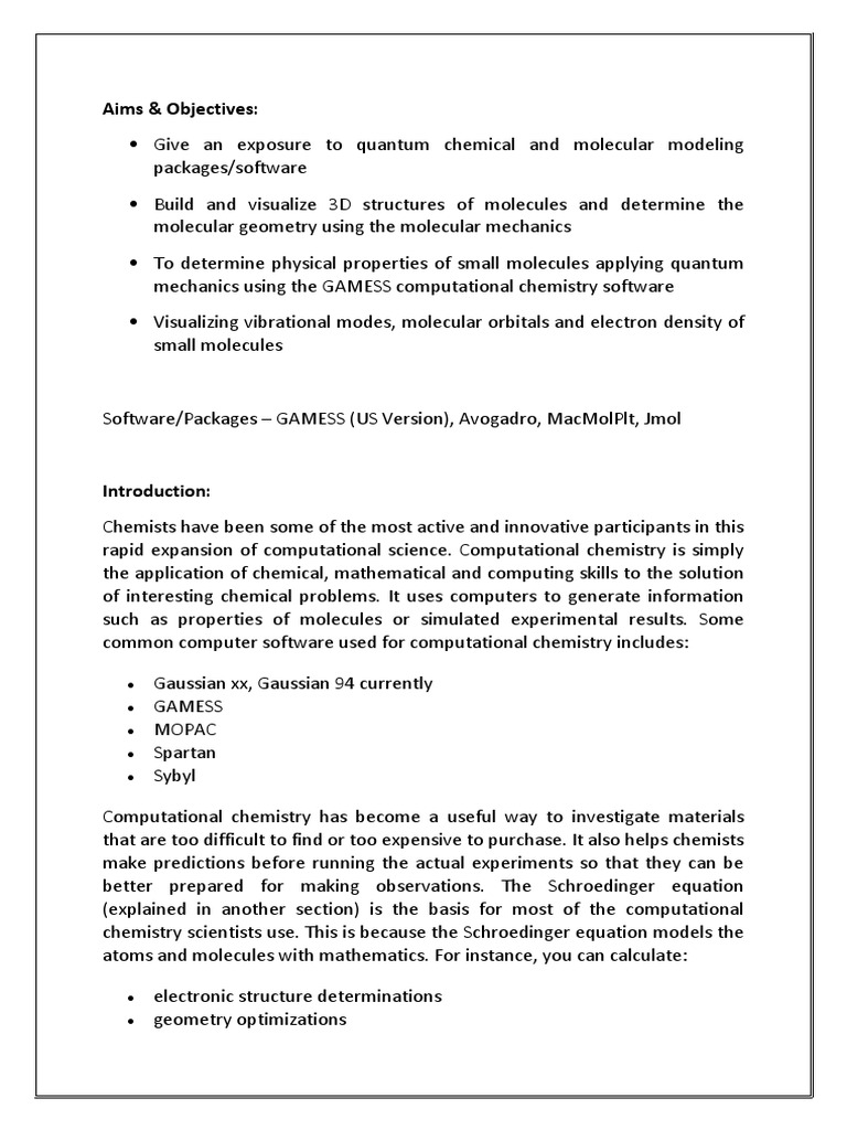BP 15 | PDF | Computational Chemistry | Quantum Chemistry