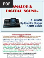 Analog & Digital Sound.: Dy - Director (Engg) Nabm-Bbsr