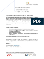 Seminario Auditorías Energéticas-Formación de Formadores