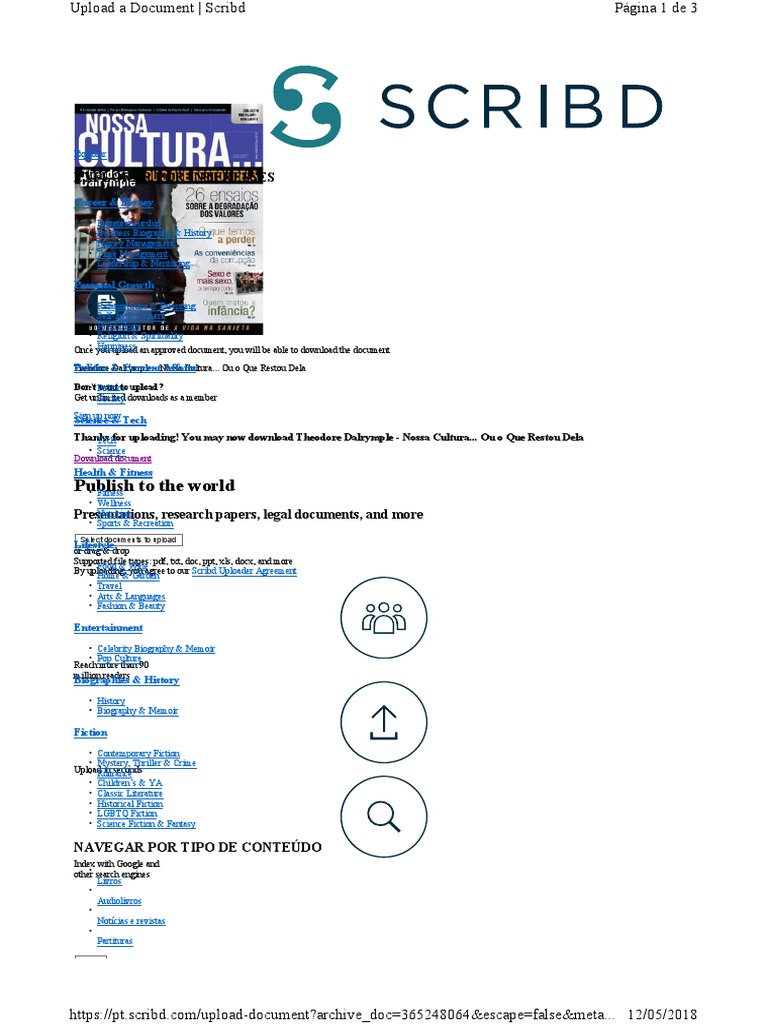 Instructions for Uploading Documents to the Scribd Platform PDF