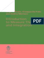 (Appunti_Lecture Notes, 10) Ambrosio L., Da Prato G., Mennucci a. -Introduction to Measure Theory and Integration-Edizioni Della Normale (2011)
