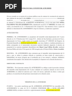 Contrato Para Constituir Anticresis