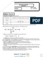 Devoir de Synthèse N°3 - Sciences Physiques - 3ème Informatique (2013-2014) MR Krid Mohsen