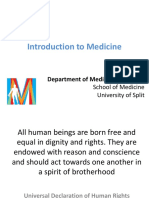 Introduction To Medicine: Department of Medical Humanities