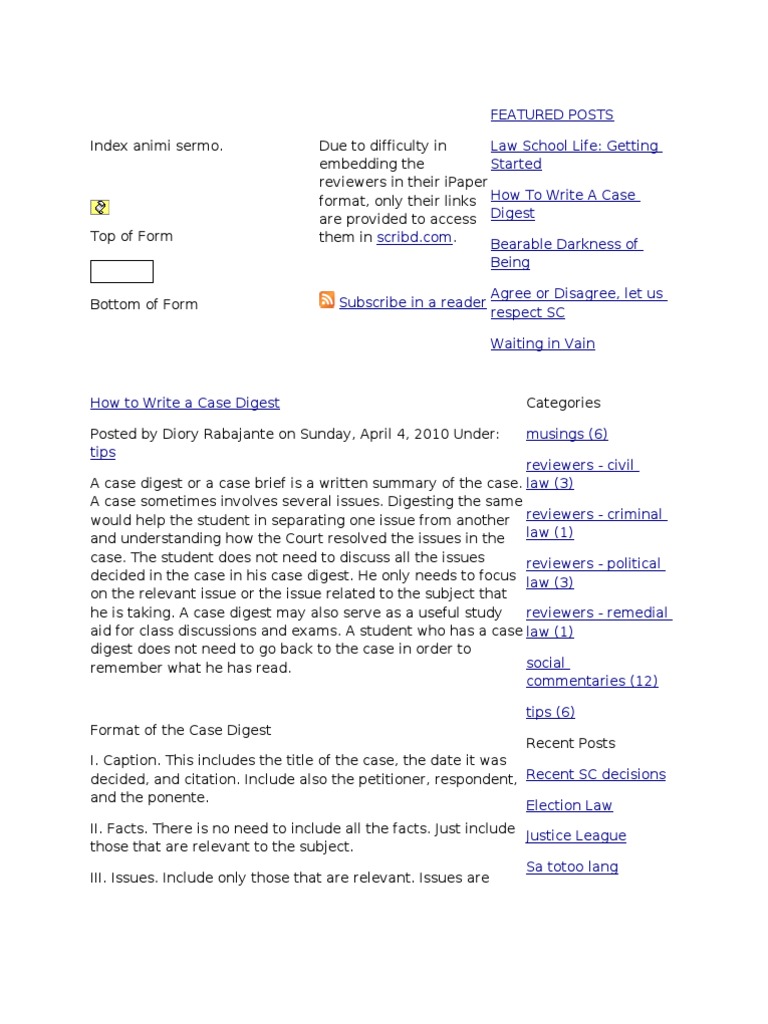 How to Write a Case Digest Marriage Lawsuit