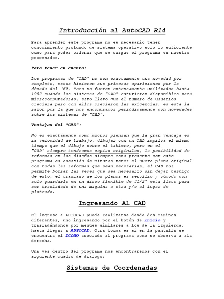 Introducción Al AutoCAD R14 | PDF | Elipse | Circulo