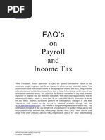 On Payroll and Income Tax: FAQ's