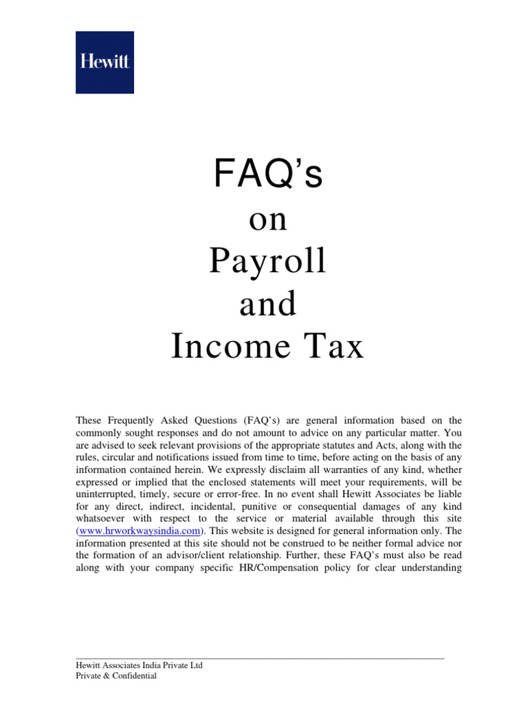 A Comprehensive Guide to Payroll, Tax, and Common Employee