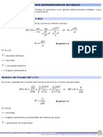 Parámetros Adimensionales Notables