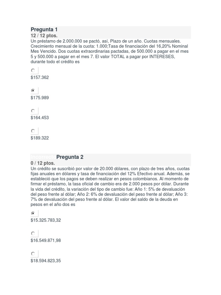 Examen Parcial Semana 4 Matematicas Financieras | PDF | Libra esterlina ...