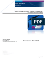 HP Records Manager HPRM Corporate Training Manual 2017 Latest