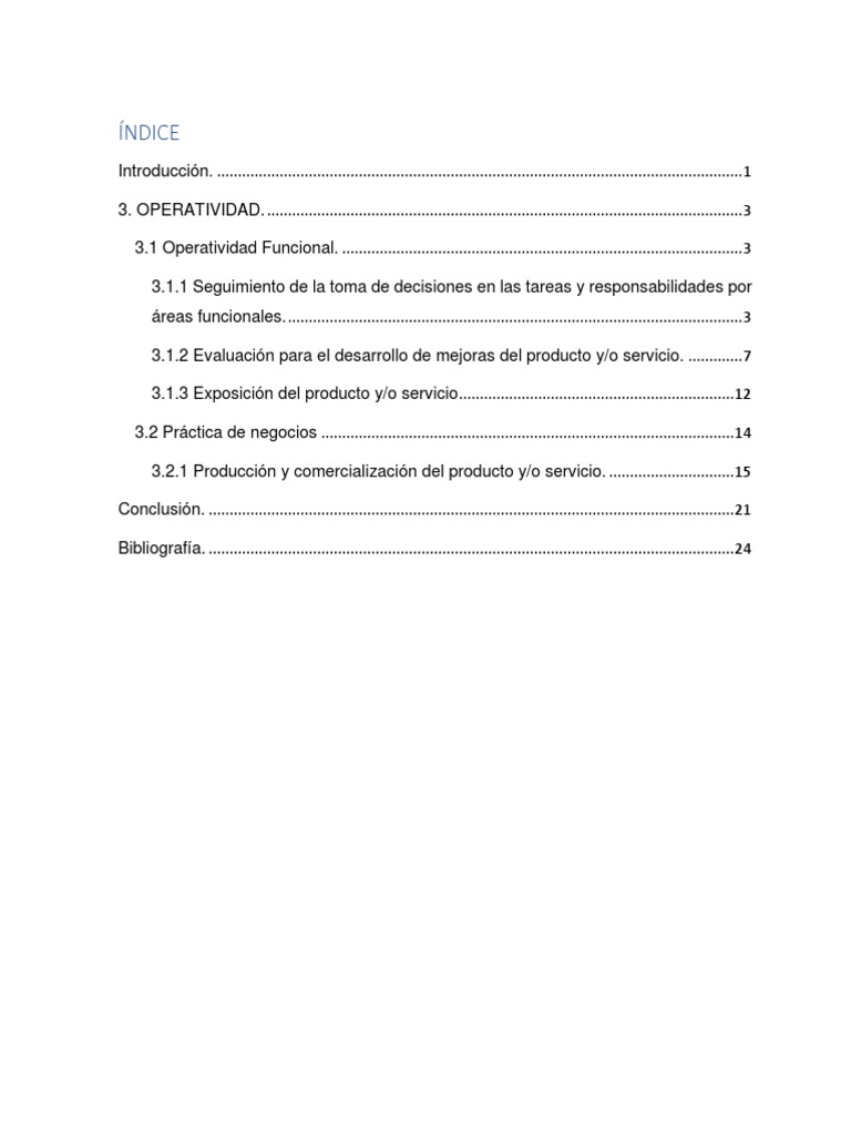 Definición y Función de la Operatividad | PDF | Planificación | Marketing