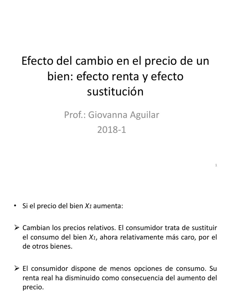 Efecto Renta y Sustitución en Precios | PDF | Teorías económicas ...