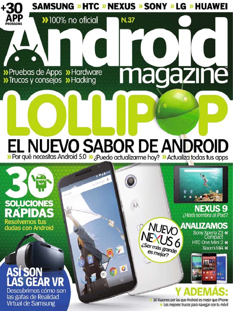 Android Magazine N37 Enero 2015, PDF, Android (sistema operativo)
