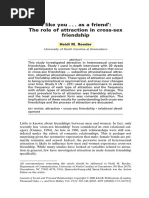 I Like You - . - As A Friend': The Role of Attraction in Cross-Sex Friendship