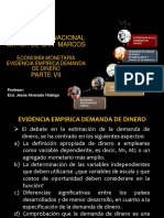 Parte Vii, Evidencia Empírica Sobre Demanda de Dinero