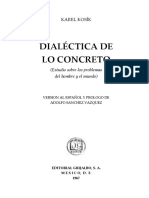 Kosic 1967 - Dialectica de Lo Concreto PDF